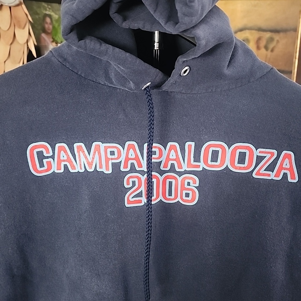 Hanes Ultimate Cotton Vintage 2006 Campapalooza Hoodie Y2K - Picture 2 of 6